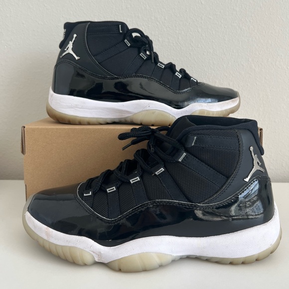 Air Jordan 11 Retro ‘Jubilee’ 25th Anniversary Black CT8012-011 Size 9 USED